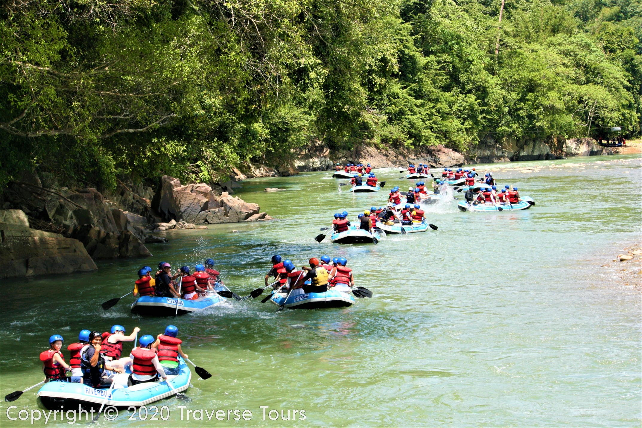 Rafting on Kiulu River Sabah